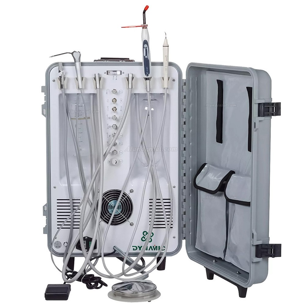 Dynamic® DU893 Portable Dental Unit With Air Compressor Ultrasonic Scaler LED Curing Light